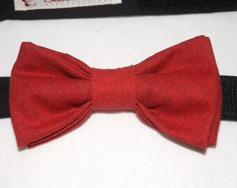Bow tie red/burgundy mens necktie Sanlivine