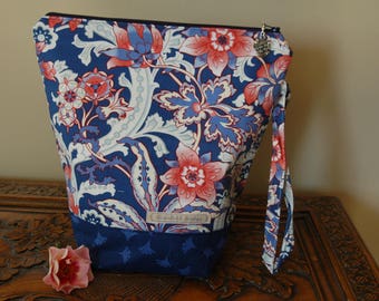 Ginko Florals, Knitting Project bag, medium