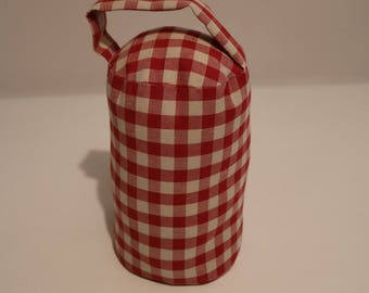 red and white check doorstop collection