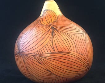 Handcrafted Gourd, Original Artist Abstract Design