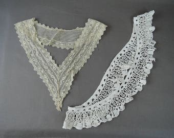 Vintage Lace Neckline Collar & Antique Lace Dress Trim, Edwardian 1900s