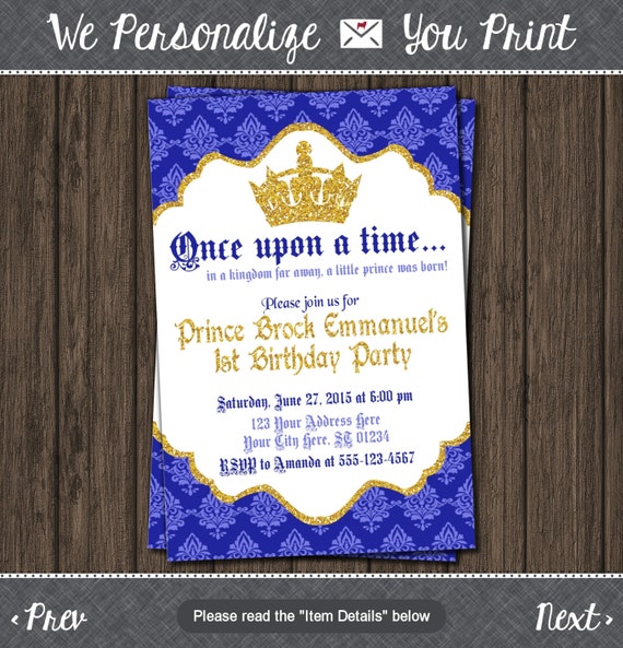 Prince Themed Birthday Invitations 4