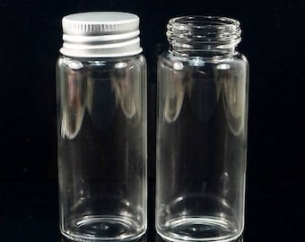 1 glass vial has screw 50 X 22 MM.