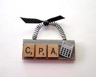 CPA Accountant Scrabble Tile Ornament