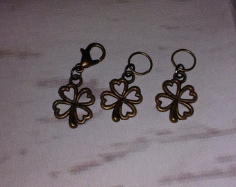 Openwork 4 Leaf Clover Stitch Marker Set-Choice