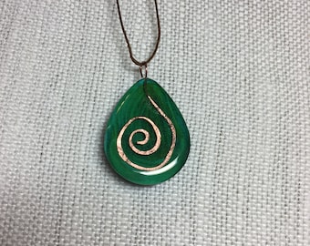 Green Resin Pendant