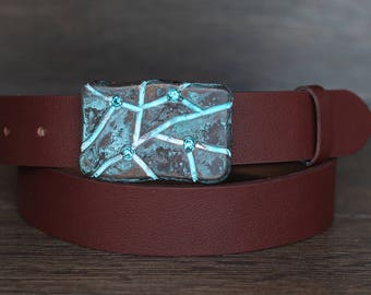 Leather Belt, Brown Leather Belt, Chestnut Brown Leather Belt, Mens Belt, Womens Belt
