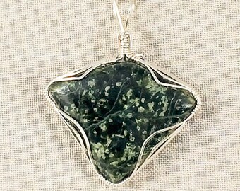 Wire Wrapped California Serpentine Pendant