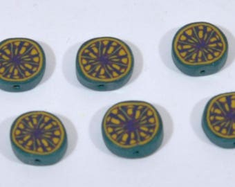 Polymer Clay Beads - Set of Six