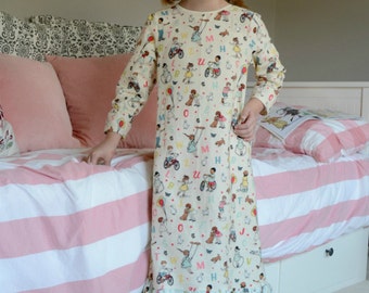 Girls Nightgown Sewing Pattern, PDF pattern nightgown pattern Baby Toddler Girls Nightgown Sewing Pattern instant download Seamingly Smitten