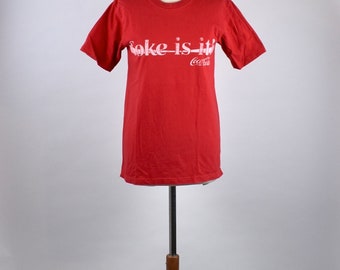 1980's Coca Cola T-Shirt - Coke Is It50/50 Poly/Cotton, Size XL