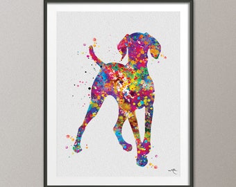 Hungarian Vizsla Dog Watercolor Print Magyar Dog Pet Gift Dog Love Puppy Friend Dog Art Customizable Animal Poster Vizsla Poster Dogart-1117