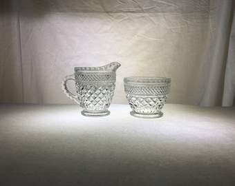 Creamer Pitcher and Open Sugar Bowl Set | Wexford by Anchor Hocking