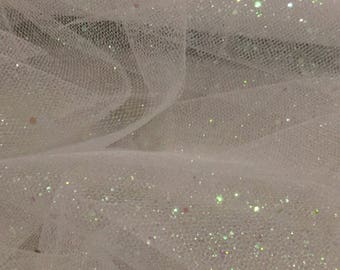 Silver Sequined Beaded Tulle Kenza