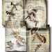 Birds In Snow - Christmas Hang Tags - Digital Collage Sheet
