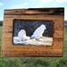 Wood anniversary gift / log cabin decor / 4 x 6 wood picture frame / handmade rustic farmhouse / arctic foxes / live edge / wildlife photo
