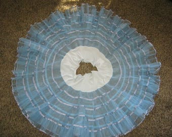 Sky Blue Crinoline Petticoat 1950s Can Can Great for Costume Sz M to Lg Malco Modes