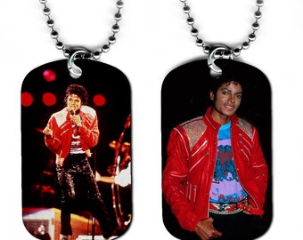DOG TAG NECKLACE - Michael Jackson #3 King of Pop Music Star Singer