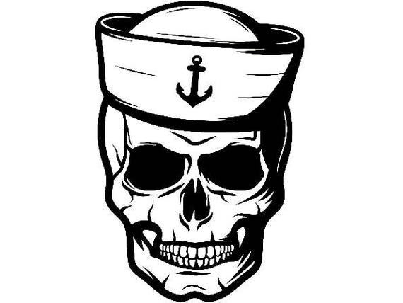 Download Sailor Skull 2 Nautical Hat Naval Navy Ship Boat Captain Cap