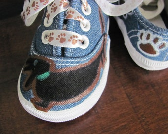 Dachshund weiner dog hand painted shoes