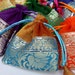 Jewelry Gift Bags Pack of 50 Organza with Brocade Trim assorted Colors 4x4 inch ,Wedding Favor Bags, Party Favor