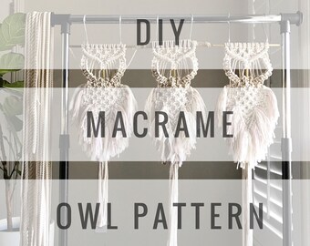 Macrame Owl/Macrame Owl Pattern/Vintage Macrame Owl/Macrame Patterns/Macrame Pattern/Wall Hanging Pattern / Name: A Modern Macrame Owl