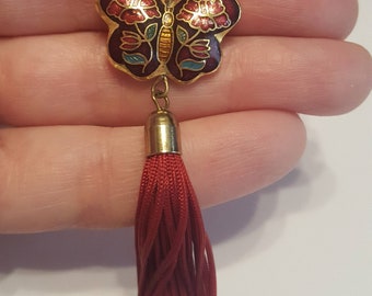 Vintage Cloissone Heart Necklace - 1980s