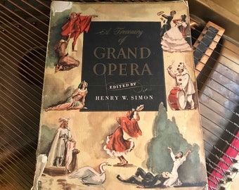 Vintage 1946 Grand Opera Piano Music Book with Summary's