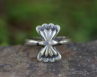 Sterling Silver Stacking Ring Sterling Silver Ring Sterling Silver Butterfly Concho Ring Southwestern Jewelry Bohemian Jewelry Boho Jewelry