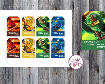 Ninjago Thank you Tags