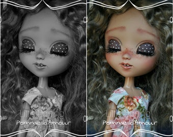 Commission makeup + sculpt for your doll. ooak custom Pullip doll. Little Darling
