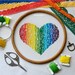 Rainbow Heart. Cross Stitch Pattern PDF - Instant download