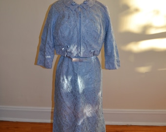 1950's Lilac Lace 3 pc. Dress Set