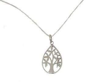 Tree of life pendant with necklace