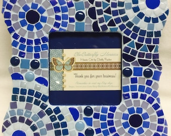 Royal Blue Mosaic Picture Frame
