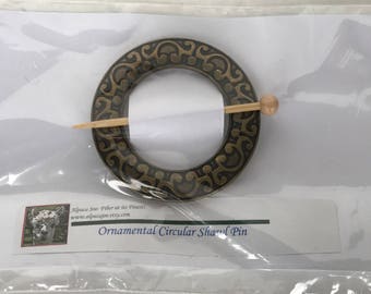 Ornamental Circular Shawl Pin