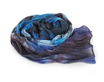Black crinkle scarf, silk scarves, womens silk scarves, chiffon scarf, crinkle chiffon scarf, black chiffon scarf, gift for best friend