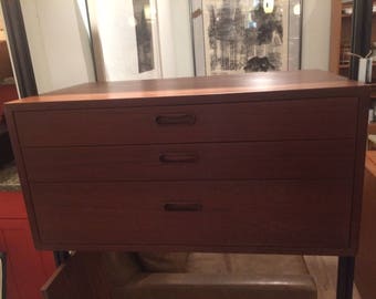 George Nelson Omni system by Structural Products 3 shelf and case with 3 drawers in walnut