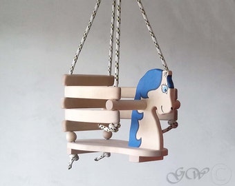 Wooden Handmade Horse Swing, Baby Swing, Handmade Children Toys