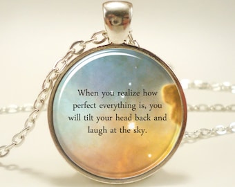 Custom Quote Necklace, Personalized Jewelry For Poem Or Text, Song Lyric Necklace, Personalized Memorial Jewelry (1730S1IN)