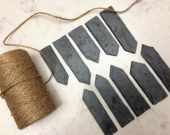 Cacti & Succulent mini slate labels, x10, plant markers, herb marker hand-cut, DIY, gardening gifts, gifts for him, gifts for her,