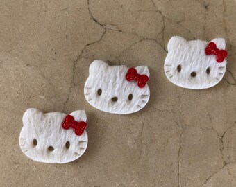 Set of 3 applique craft Hello Kitty