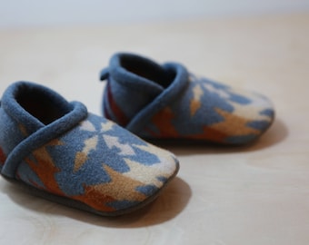 Baby Shoes Made From Pendleton® Wool - Moccasins - Baby Booties - Toddler Shoes - Wool Slippers