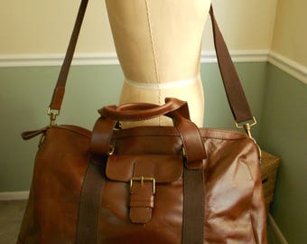 Travel Bag / Leahter Duffle Bag / Weekender Bag / Overnight Bag Sale