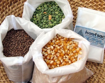 Reusable food bags, bulk bin bags, snack sack, reusable food pouch, ripstop nylon bags, produce bag, white bags