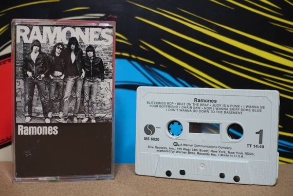 Ramones (Rare White/Blue Mint '77 pressing) by Ramones Vintage Cassette Tape