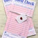 Pink Guest Checks. Journal Card. Junk Journal Supply. Scrapbook Ephemera. Embellishment. Junk Journal Paper. Planner Supply. Valentine Card.