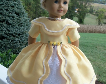 Buttercup- PDF SEWING PATTERN For American Girl ® Marie Grace, Cecile, Caroline or other 18" Dolls