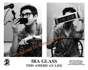 Ira Glass (Press Photo) 1980's ~ This American Life ~ NPR, On Air Sign