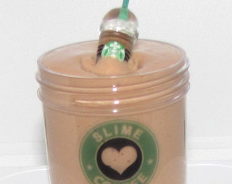 slime cappuccino starbucks coffee frappuccino inspired DAISO slime charm included scented